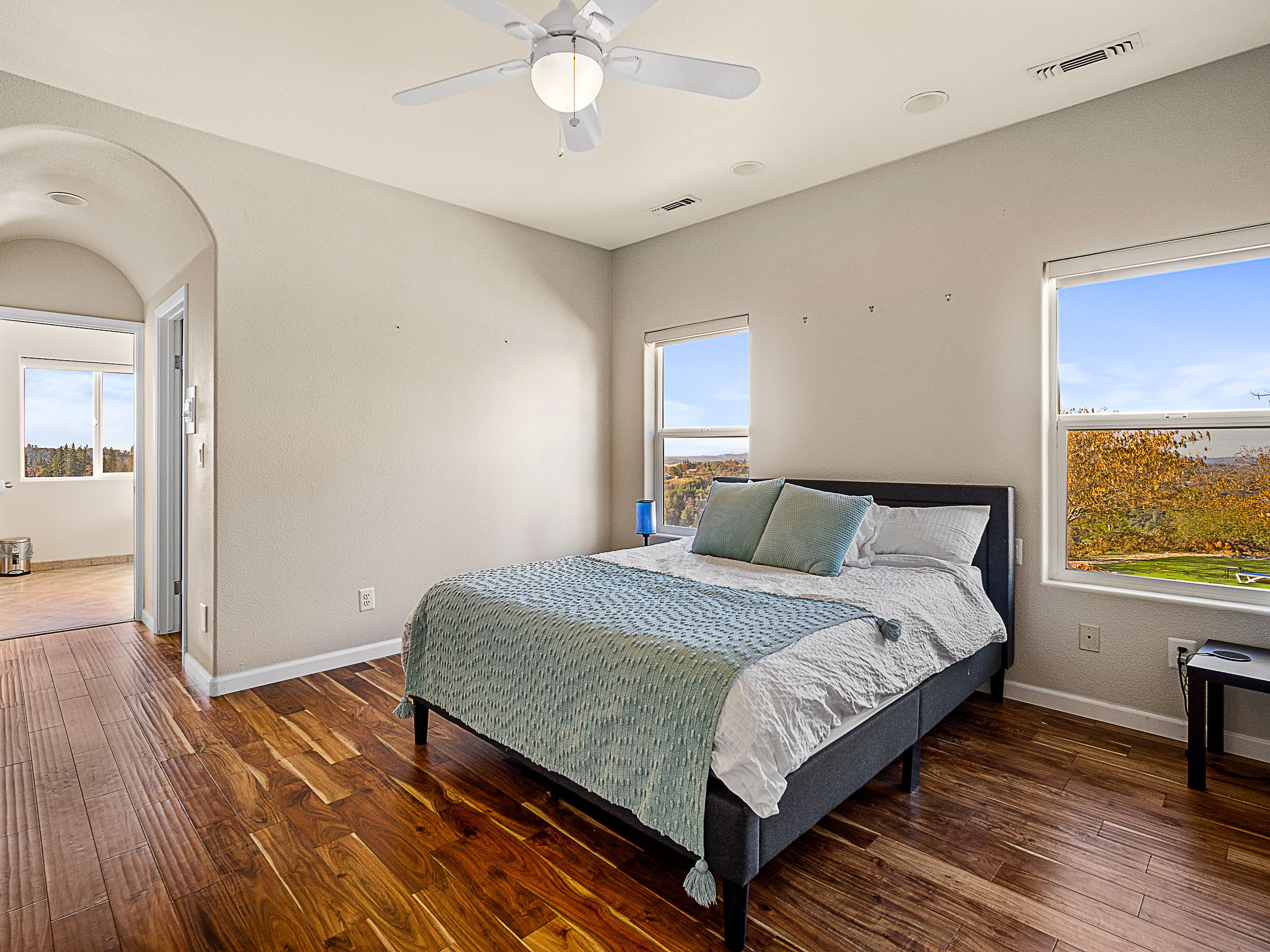 Spacious primary bedroom